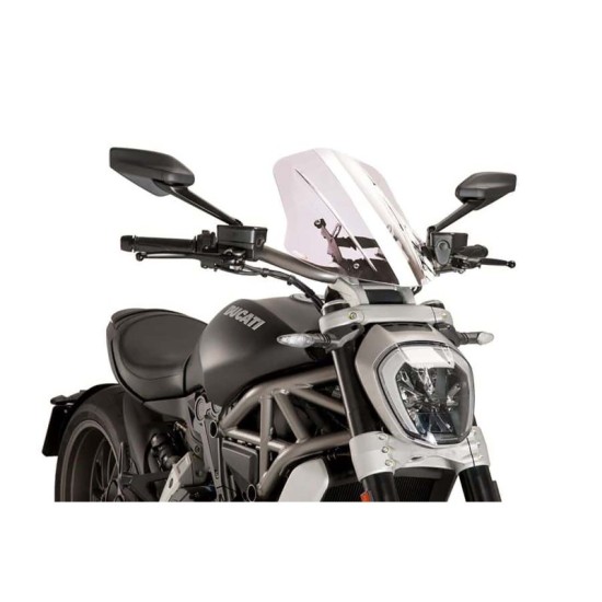 PUIG CUPOLINO NAKED N.G. TOURING REGOLABILE DUCATI X DIAVEL S 2016-2018 TRASPARENTE