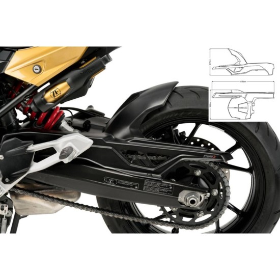 PUIG PARAFANGO POSTERIORE BMW F900 R 2020-2023 NERO OPACO