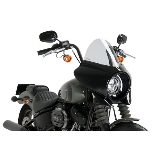 PUIG CUPOLINO SEMICARENATO TOURING MIRAGE HARLEY D. SOFTAIL STREET BOB FXBB 2021-2023 FUME CHIARO